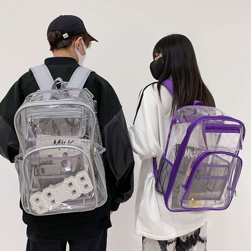 防水リュック 透明クリア防水スタイリッシュリュック