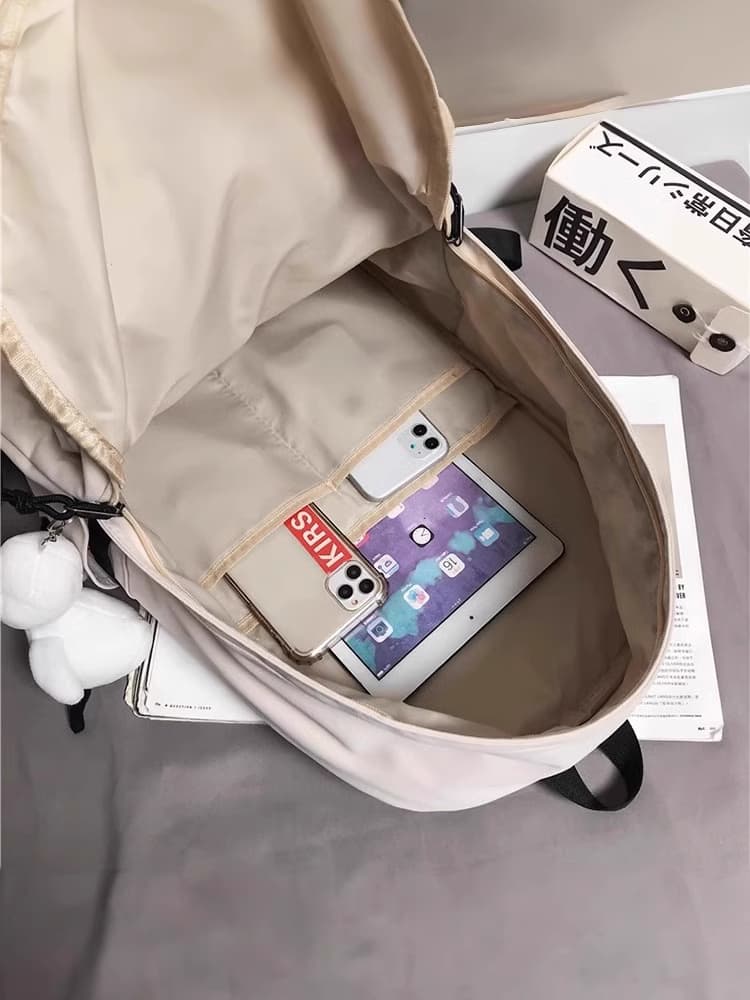 防水リュック おしゃれ小物付き学生リュック
